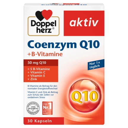 Doppelherz aktiv Koenzim Q10 Prednji pogled Retuširani prednji pogled Zadnji pogled Pogled sa leve strane Pogled sa desne strane