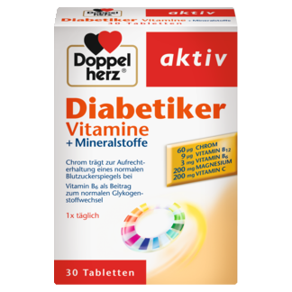 Illustration of the product packaging Doppelherz aktiv Diabetiker front view
