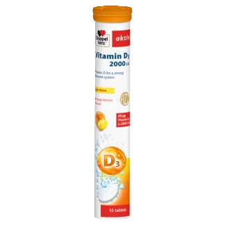 Doppelherz aktiv Vitamin D3 2000 IJ Prednji pogled Retuširani prednji pogled Zadnji pogled Pogled sa leve strane Pogled sa desne strane