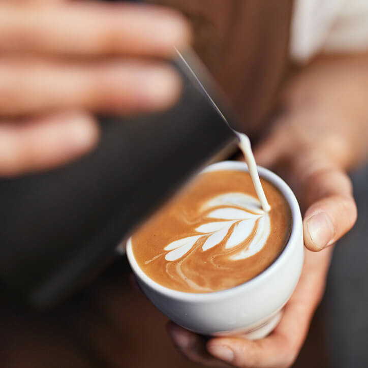 Latte Art im Café | Doppelherz