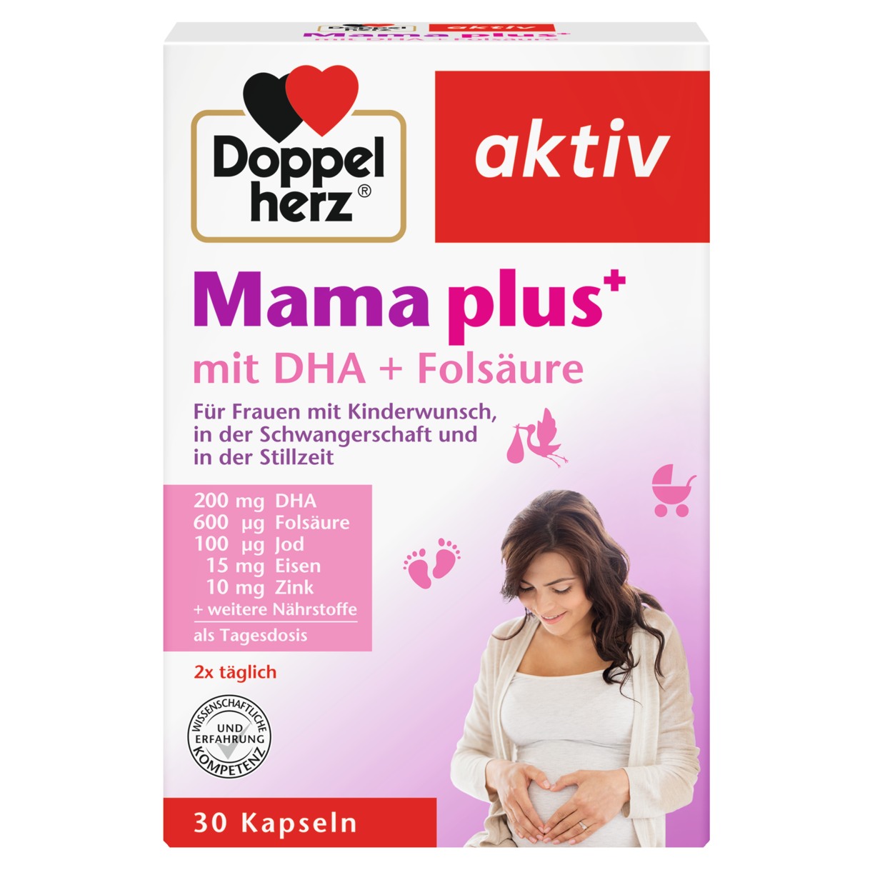 Illustration of the product packaging Doppelherz aktiv Mama plus front view
