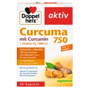 Doppelherz aktiv Curcuma 750 Prednji pogled Retuširani prednji pogled Zadnji pogled Pogled sa leve strane Pogled sa desne strane