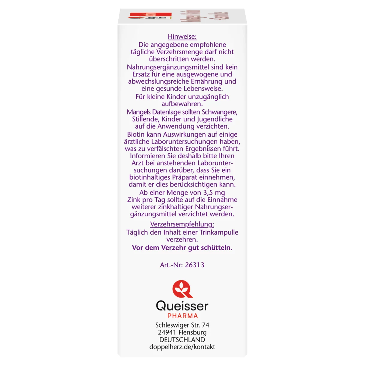 Doppelherz aktiv Kolagen + Hijaluron + Ceramidi Pogled sa leve strane