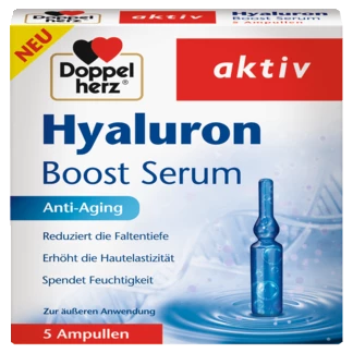 Doppelherz aktiv Hyaluron Boost Serum Prednji pogled Retuširani prednji pogled Zadnji pogled Pogled sa leve strane Pogled sa desne strane