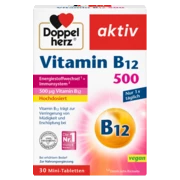 Doppelherz aktiv Vitamin B12 500 Prednji pogled Retuširani prednji pogled Zadnji pogled Pogled sa leve strane Pogled sa desne strane