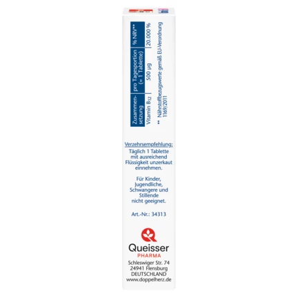 Doppelherz aktiv Vitamin B12 500 Pogled sa leve strane