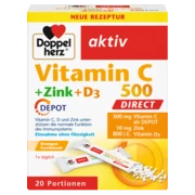 Doppelherz aktiv Vitamin C 500 Prednji pogled Retuširani prednji pogled Zadnji pogled Pogled sa leve strane Pogled sa desne strane