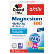 Doppelherz aktiv Magnezijum 400  Prednji pogled Retuširani prednji pogled Zadnji pogled Pogled sa leve strane Pogled sa desne strane