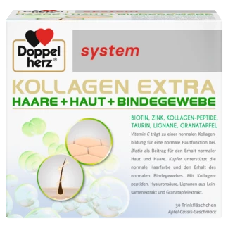 Doppelherz system Kollagen Extra  Prednji pogled Retuširani prednji pogled Zadnji pogled Pogled sa leve strane Pogled sa desne strane