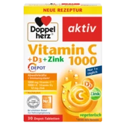 Doppelherz aktiv Vitamin C 1000 Prednji pogled Retuširani prednji pogled Zadnji pogled Pogled sa leve strane Pogled sa desne strane