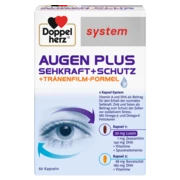 Doppelherz system VITAMINI ZA OČI PLUS Prednji pogled Retuširani prednji pogled Zadnji pogled Pogled sa leve strane Pogled sa desne strane