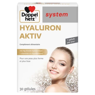 Doppelherz system Hyaluron Aktiv Prednji pogled Retuširani prednji pogled Zadnji pogled Pogled sa leve strane Pogled sa desne strane