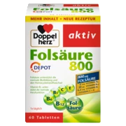 Doppelherz aktiv Folna kiselina 800 DEPO Prednji pogled Retuširani prednji pogled Zadnji pogled Pogled sa leve strane Pogled sa desne strane