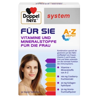 Doppelherz system ZA ŽENE Prednji pogled Retuširani prednji pogled Zadnji pogled Pogled sa leve strane Pogled sa desne strane
