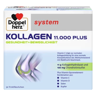 Doppelherz system KOLAGEN 11.000 PLUS Prednji pogled Retuširani prednji pogled Zadnji pogled Pogled sa leve strane Pogled sa desne strane